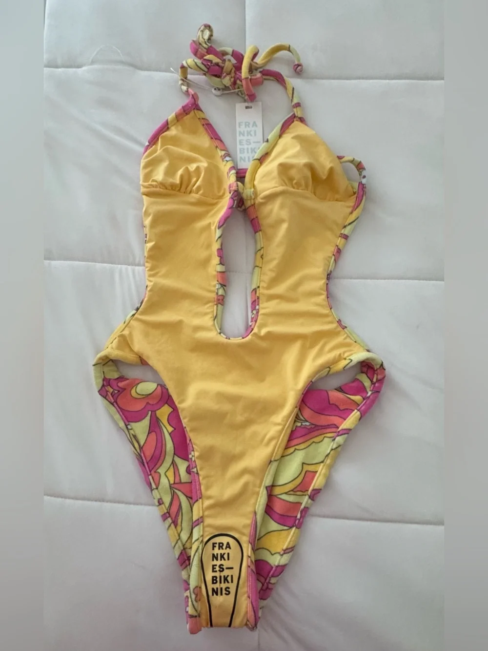 Frankies Bikinis - Amanda Terry One Piece Swimsuit - Peace Terry